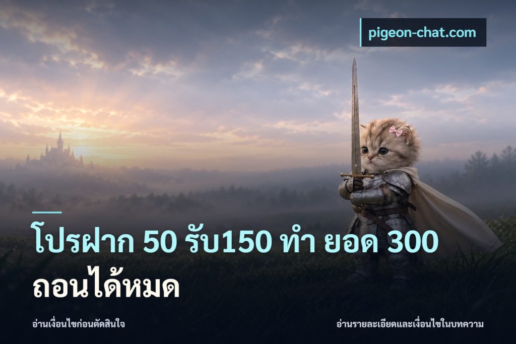โปรฝาก 50 รับ150 ทํา ยอด 300 ถอนได้หมด