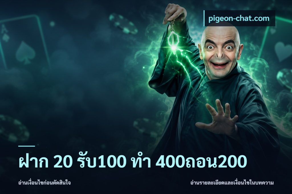 ฝาก 20 รับ100 ทํา 400ถอน200