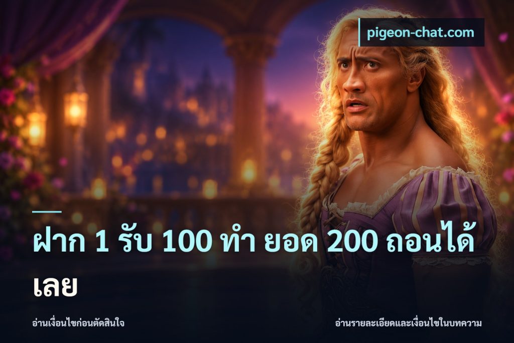ฝาก 1 รับ 100 ทํา ยอด 200 ถอนได้เลย