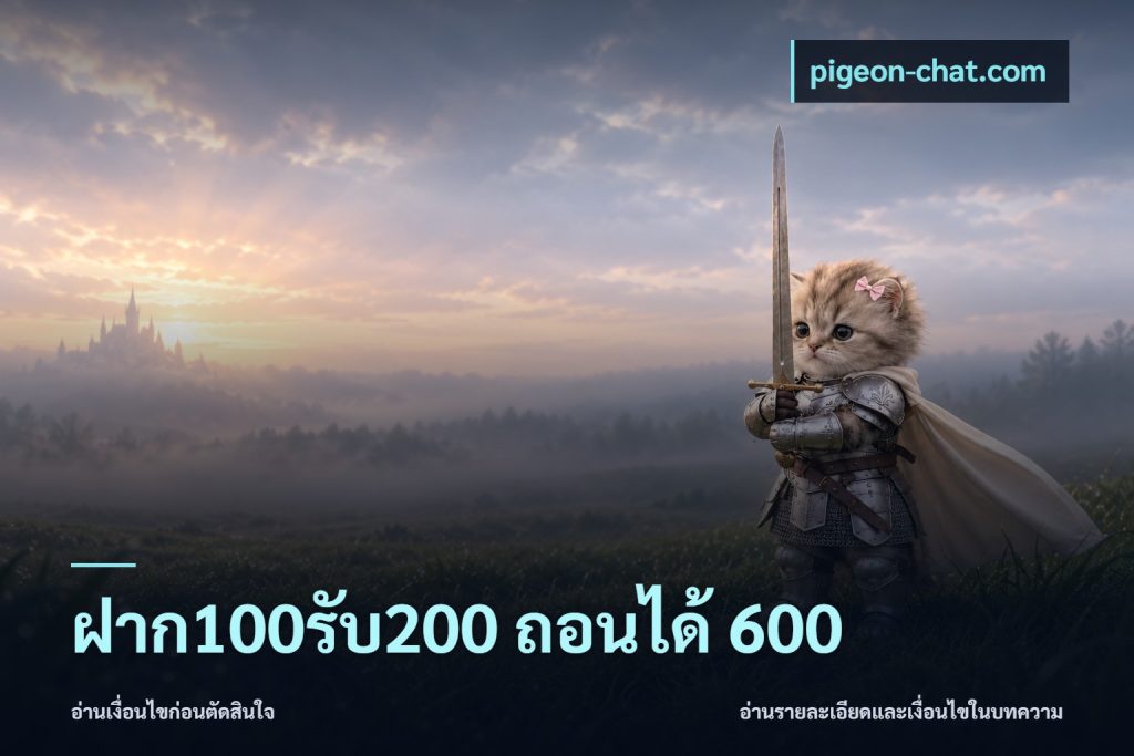 ฝาก100รับ200 ถอนได้ 600
