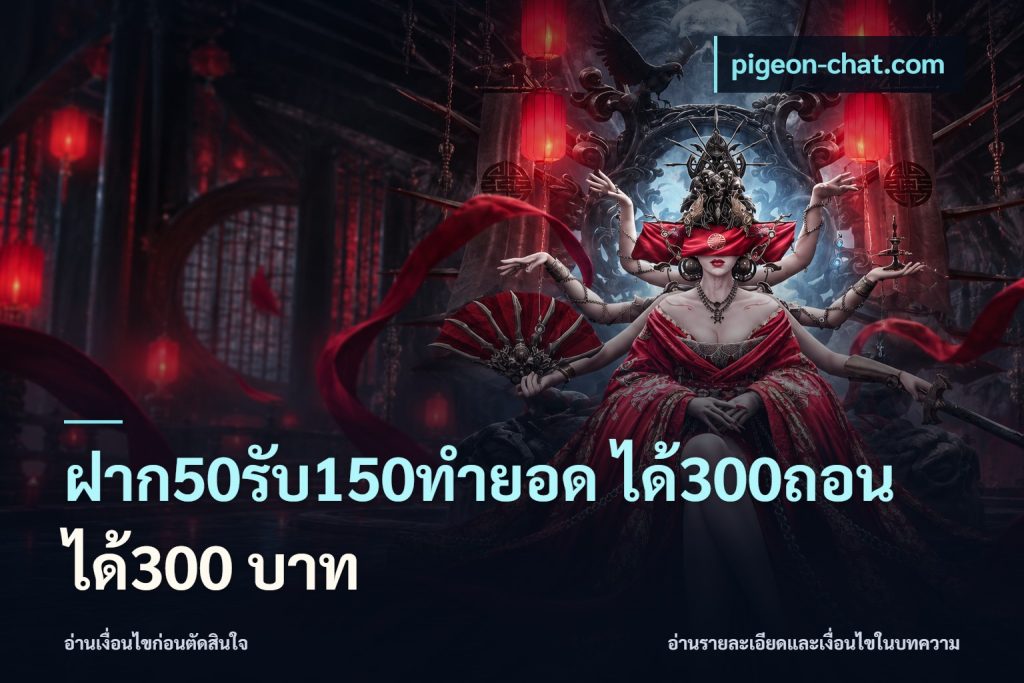 ฝาก50รับ150ทำยอด ได้300ถอนได้300 บาท