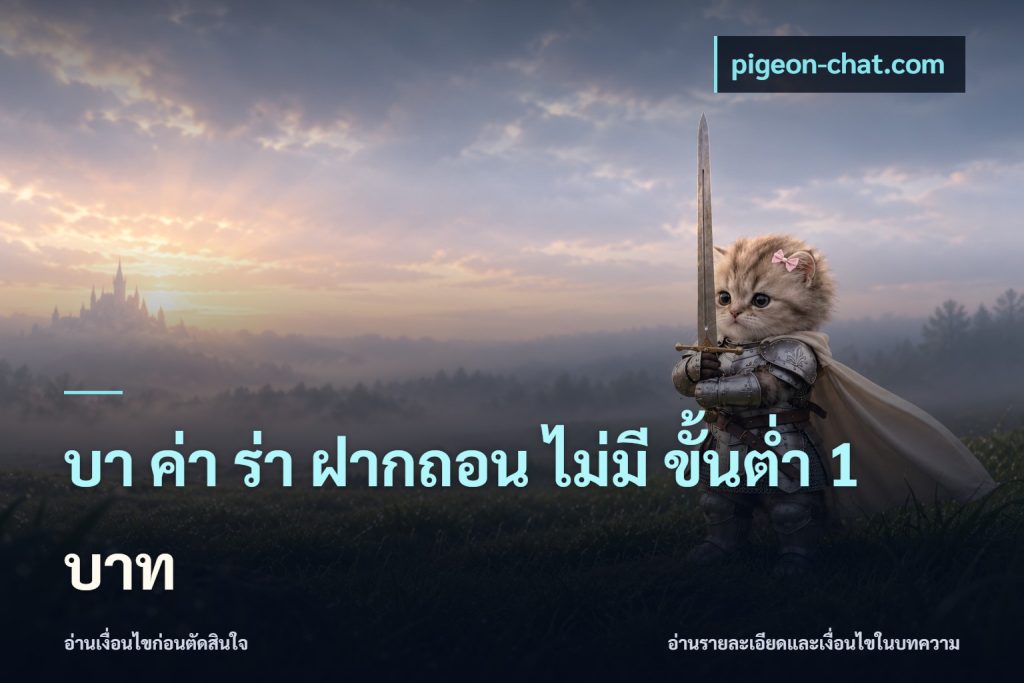 บา ค่า ร่า ฝากถอน ไม่มี ขั้นต่ำ 1 บาท