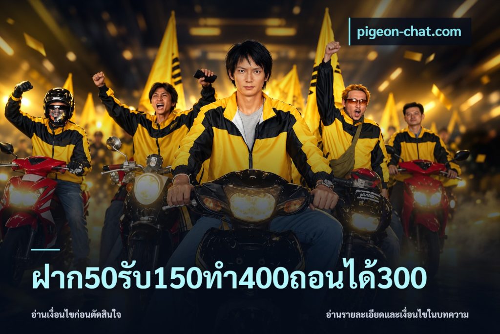ฝาก50รับ150ทํา400ถอนได้300