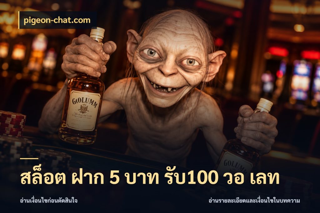 สล็อต ฝาก 5 บาท รับ100 วอ เลท จับคู่โบนัสกับสไตล์เกมที่ชอบ กับ pigeon-chat.com