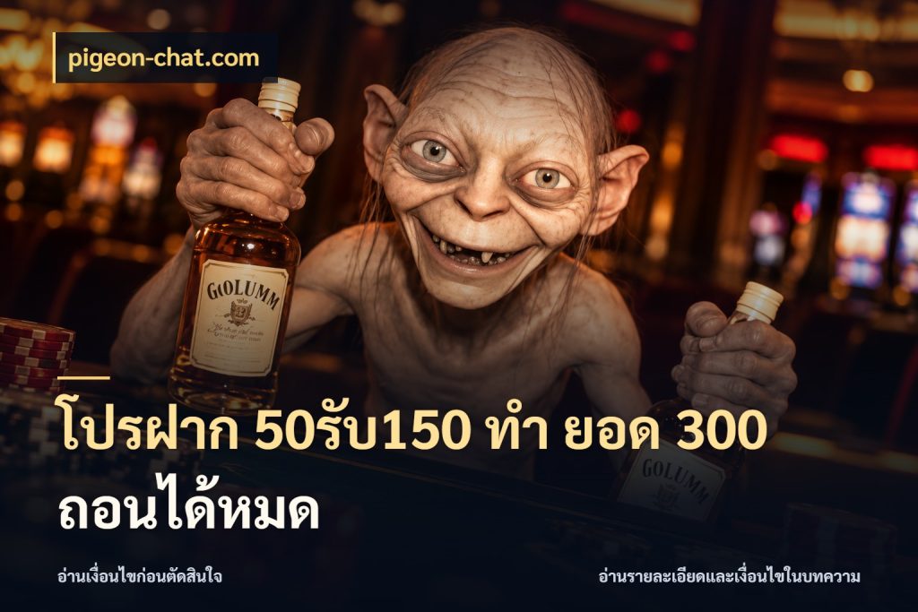 โปรฝาก 50รับ150 ทํา ยอด 300 ถอนได้หมด สายโบนัสเลือกจังหวะสนุกได้อย่างไร สไตล์ pigeon-chat.com