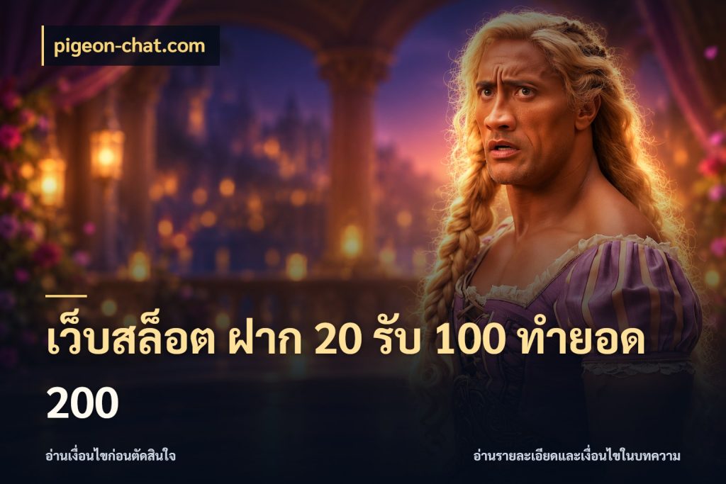 เว็บสล็อต ฝาก 20 รับ 100 ทำยอด 200 จับคู่โบนัสกับสไตล์เกมที่ชอบ ในมุม pigeon-chat.com