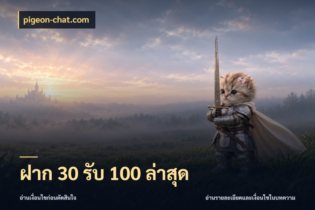 ฝาก 30 รับ 100 ล่าสุด จับคู่โบนัสกับสไตล์เกมที่ชอบ สไตล์ pigeon-chat.com