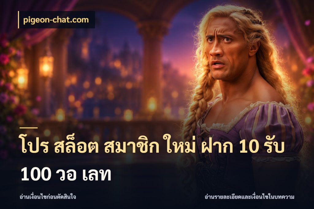 โปร สล็อต สมาชิก ใหม่ ฝาก 10 รับ 100 วอ เลท pigeon-chat.com โปรกับเกมที่ชอบเลือกให้ตรงสไตล์