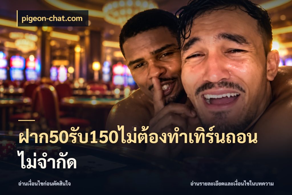 ฝาก50รับ150ไม่ต้องทําเทิร์นถอนไม่จํากัด สายโบนัสเลือกจังหวะสนุกได้อย่างไร ในมุม pigeon-chat.com