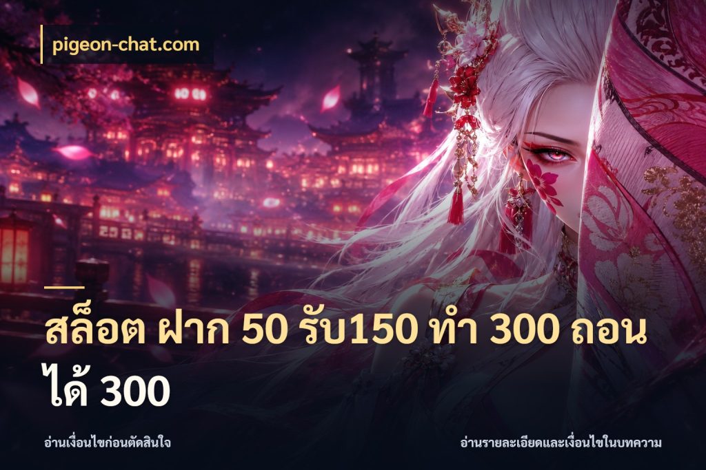 สล็อต ฝาก 50 รับ150 ทํา 300 ถอนได้ 300 สีสันของโปรฝากและยอดรับ ในมุม pigeon-chat.com