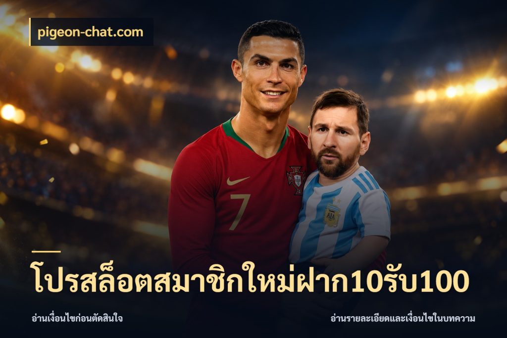 โปรสล็อตสมาชิกใหม่ฝาก10รับ100 จับประเด็นยอดรับก่อนเลือกความสนุก กับ pigeon-chat.com