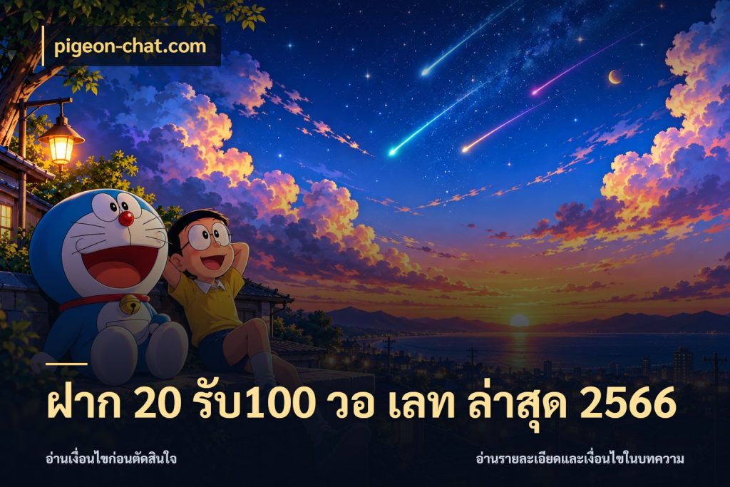 ฝาก 20 รับ100 วอ เลท ล่าสุด 2566 โปรยอดรับที่สายเกมสนใจ กับ pigeon-chat.com