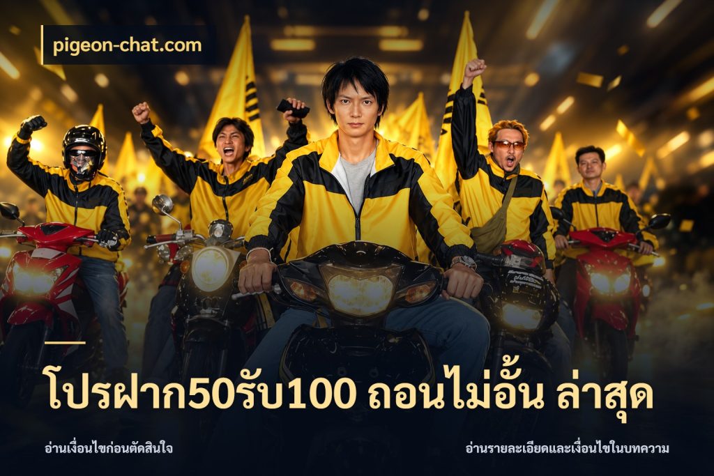 โปรฝาก50รับ100 ถอนไม่อั้น ล่าสุด จับคู่โบนัสกับสไตล์เกมที่ชอบ สไตล์ pigeon-chat.com