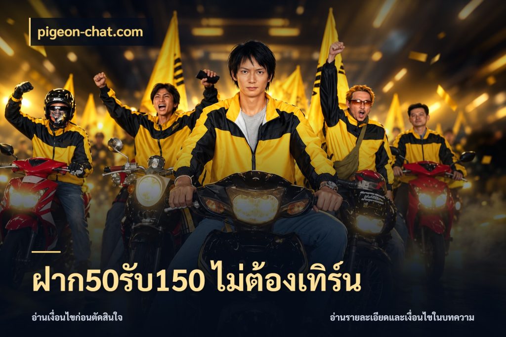 ฝาก50รับ150 ไม่ต้องเทิร์น สายโบนัสเลือกจังหวะสนุกได้อย่างไร กับ pigeon-chat.com