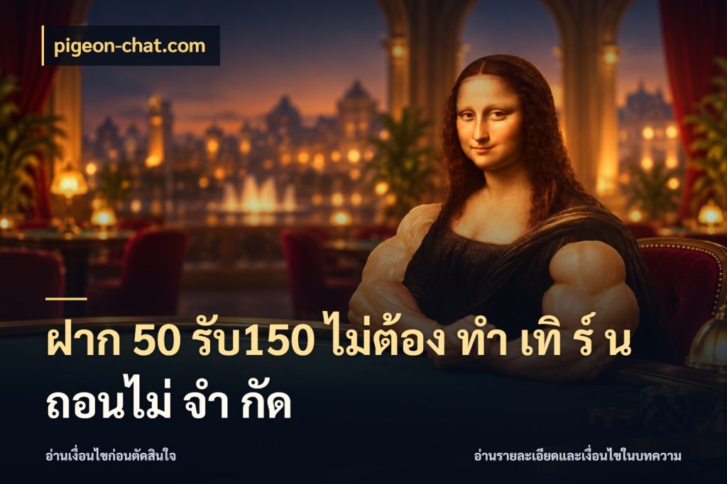 ฝาก 50 รับ150 ไม่ต้อง ทํา เทิ ร์ น ถอนไม่ จํา กัด จับประเด็นยอดรับก่อนเลือกความสนุก กับ pigeon-chat.com