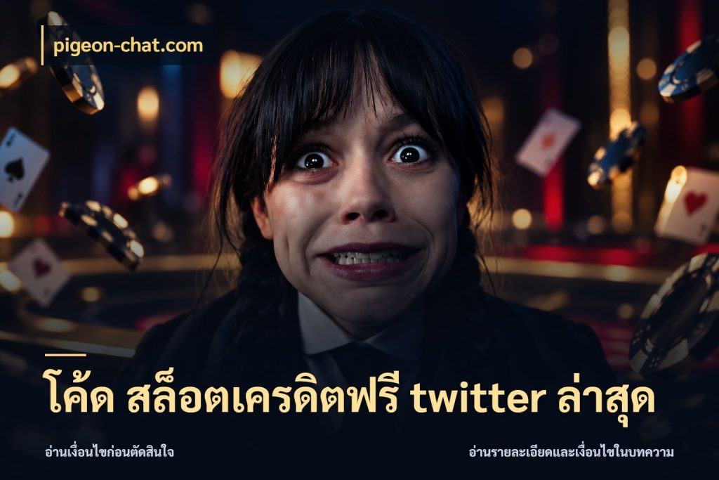 โค้ด สล็อตเครดิตฟรี twitter ล่าสุด pigeon-chat.com เครดิตฟรีกับจังหวะลุ้นที่คุณเลือก