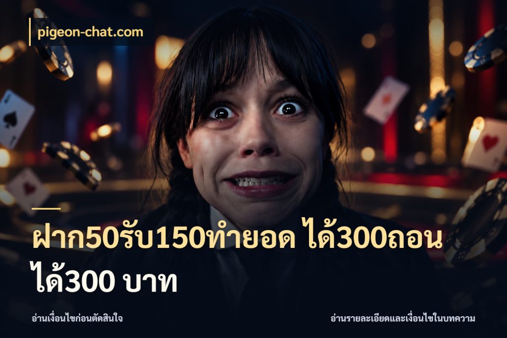 ฝาก50รับ150ทํายอด ได้300ถอนได้300 บาท เปิดมุมโปรให้เข้ากับเกมแนวโปรด ในมุม pigeon-chat.com