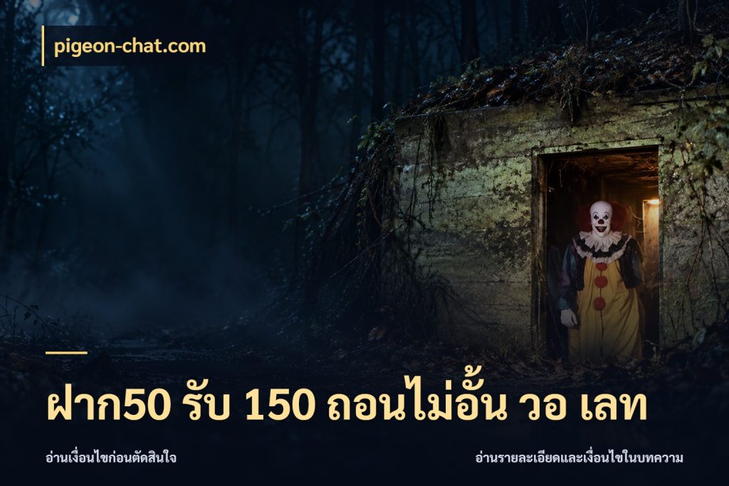 ฝาก50 รับ 150 ถอนไม่อั้น วอ เลท โปรกับเกมที่ชอบเลือกให้ตรงสไตล์ กับ pigeon-chat.com