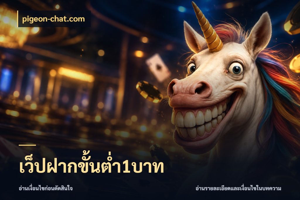 เว็ปฝากขั้นต่ำ1บาท จัดจังหวะสนุกให้เข้ากับงบที่ตั้งไว้ กับ pigeon-chat.com