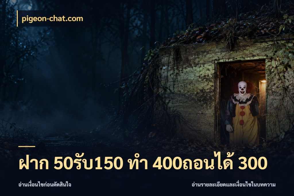 ฝาก 50รับ150 ทํา 400ถอนได้ 300 จุดเด่นของเครดิตที่คนชอบเกมอยากรู้ ในมุม pigeon-chat.com