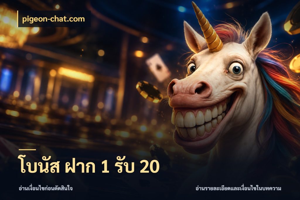 โบนัส ฝาก 1 รับ 20 pigeon-chat.com รูปแบบโบนัสกับสิทธิ์ของสายเกม