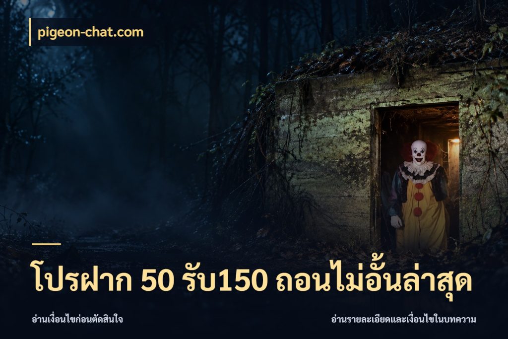 โปรฝาก 50 รับ150 ถอนไม่อั้นล่าสุด รูปแบบโบนัสกับสิทธิ์ของสายเกม กับ pigeon-chat.com