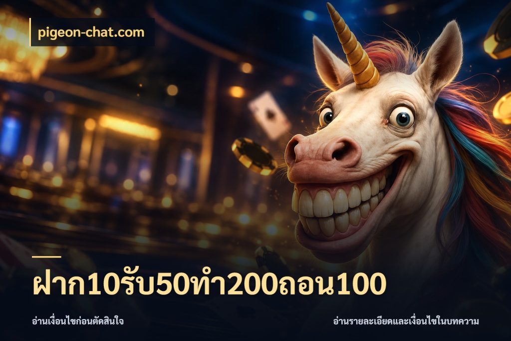 ฝาก10รับ50ทํา200ถอน100 จุดเด่นของเครดิตที่คนชอบเกมอยากรู้ ในมุม pigeon-chat.com
