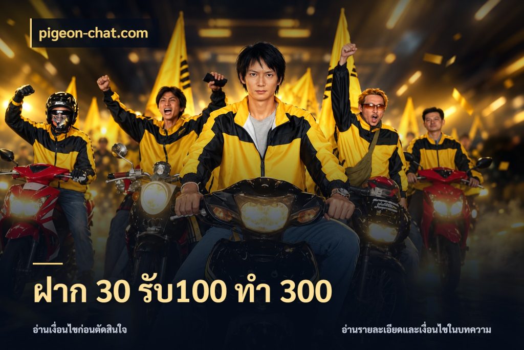 ฝาก 30 รับ100 ทำ 300 จุดเด่นของเครดิตที่คนชอบเกมอยากรู้ กับ pigeon-chat.com
