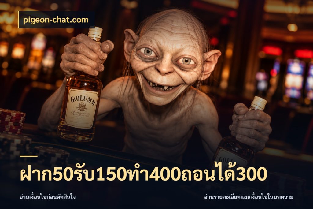 ฝาก50รับ150ทํา400ถอนได้300 เปิดมุมโปรให้เข้ากับเกมแนวโปรด กับ pigeon-chat.com