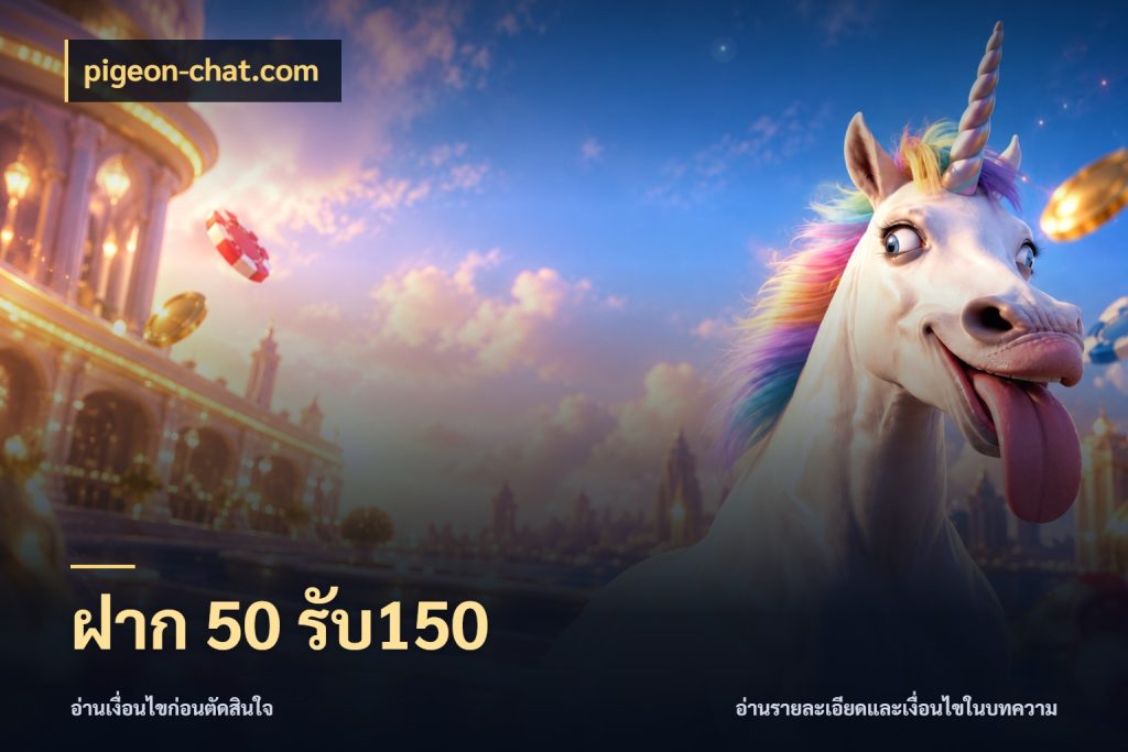 ฝาก 50 รับ150 โปรยอดรับที่สายเกมสนใจ ในมุม pigeon-chat.com