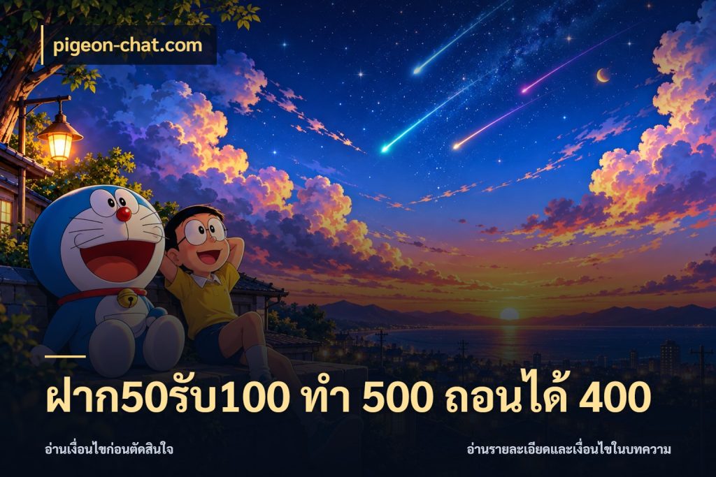 ฝาก50รับ100 ทํา 500 ถอนได้ 400 pigeon-chat.com โปรกับเกมที่ชอบเลือกให้ตรงสไตล์