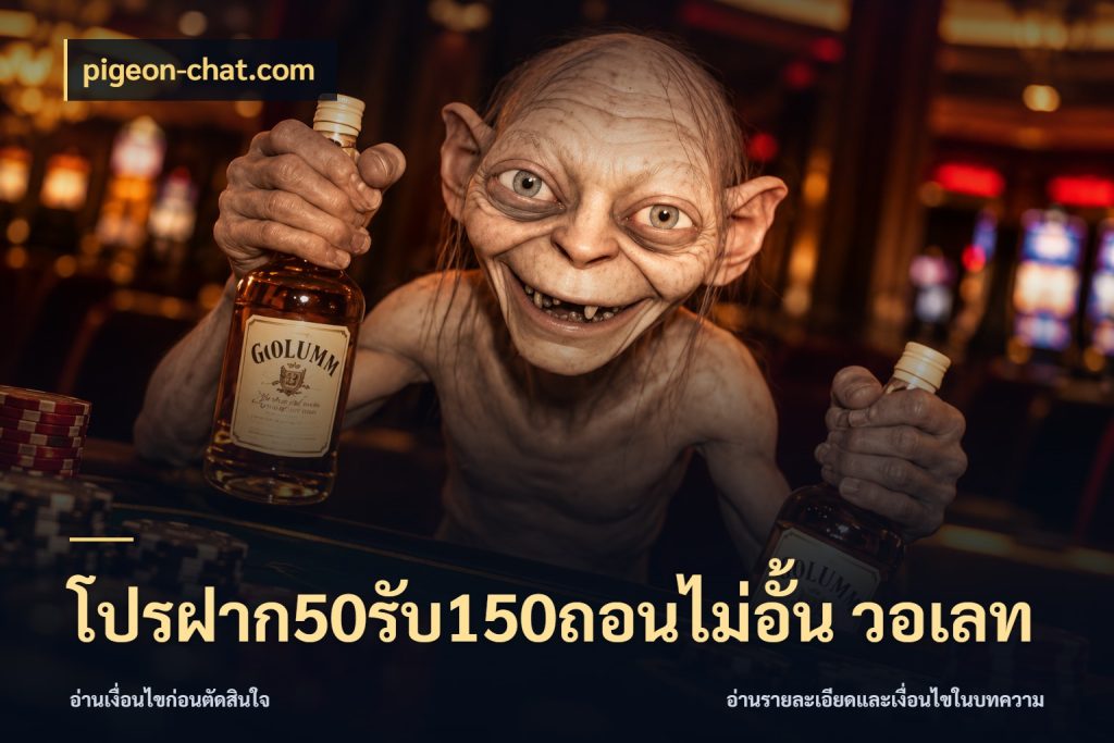 โปรฝาก50รับ150ถอนไม่อั้น วอเลท จับคู่โบนัสกับสไตล์เกมที่ชอบ กับ pigeon-chat.com