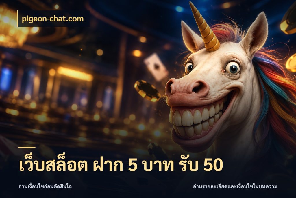 เว็บสล็อต ฝาก 5 บาท รับ 50 โปรยอดรับที่สายเกมสนใจ สไตล์ pigeon-chat.com